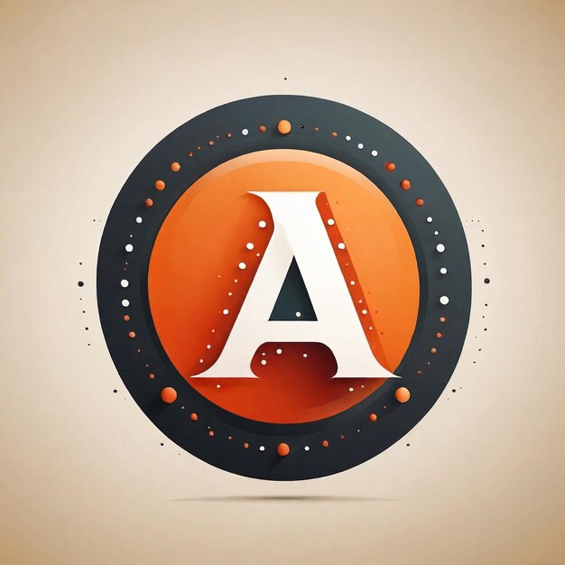 Фото Дизайн логотипа буквы типовой логотип с точкой креативная и уникальная буква шаблон дизайна логотипа