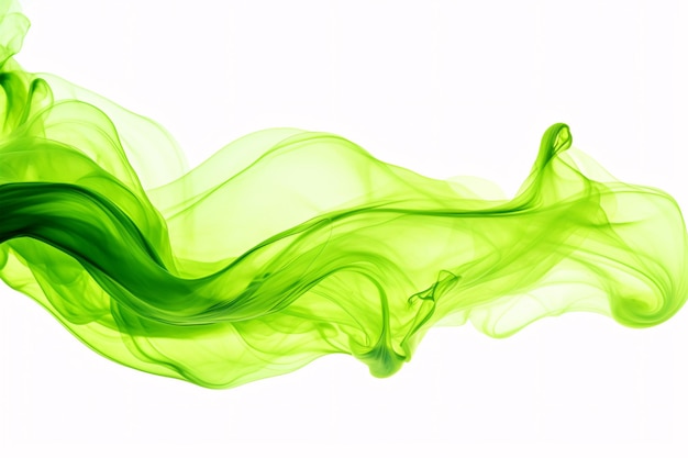 사진 줄무늬가 아래로 흐르는 라임 녹색 액체는 가까이서 볼 때 흰색 배경에 대해 격리되어 있습니다.