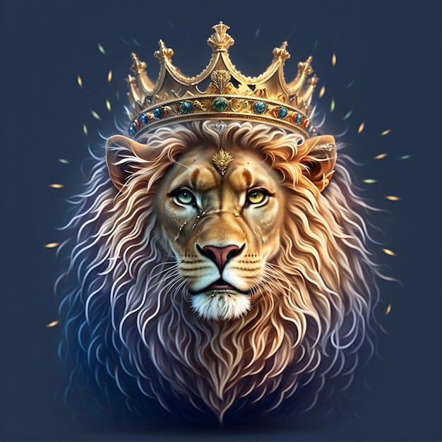 голова льва с короной