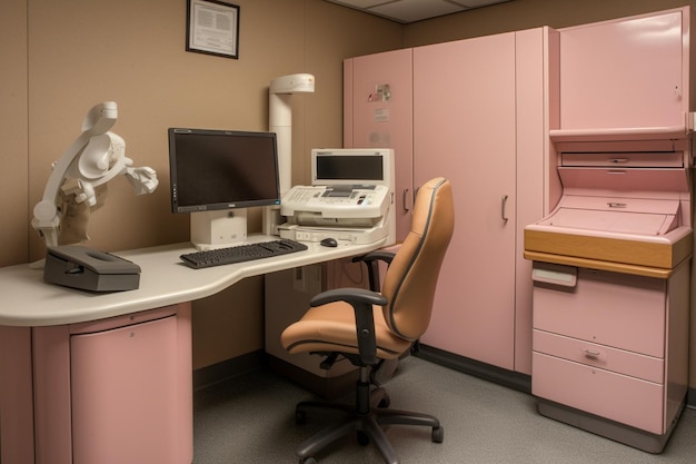 Фото Маммограф с компьютерным рабочим местом в рентгенологическом отделении