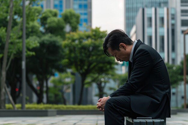 写真 スーツを着た男が