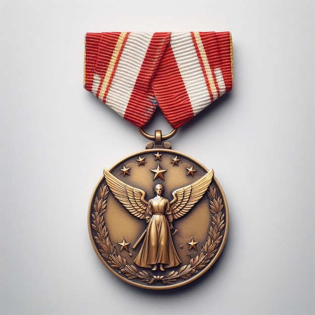 Фото Медаль на белом фоне
