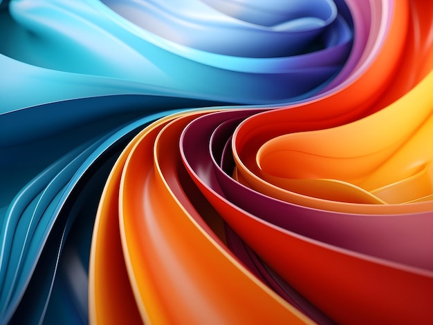 Фото Завораживающая 3d абстрактная многоцветная визуализация красочный 3d абстракционный дизайн фона