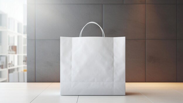 写真 広告やブランディングに最適な魅力的な紙製ショッピングバッグ