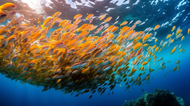 A_mesmerizing_shot_of_a_school_of_vibrant_fish_swirling