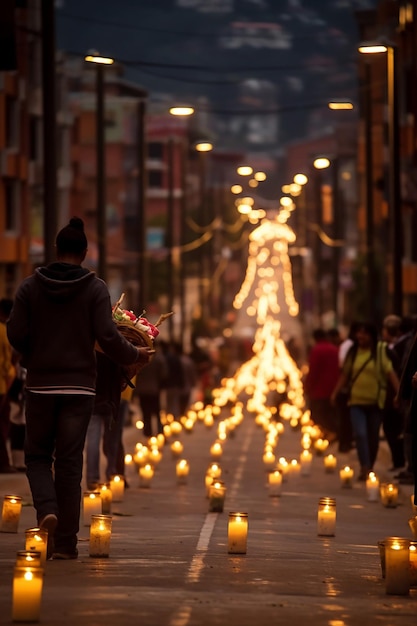 사진 부고타 의 대도시 도시 전기 가 없는 도시 사람 들 은  ⁇ 불 과  ⁇ 드 랜터 를 켜고 있다