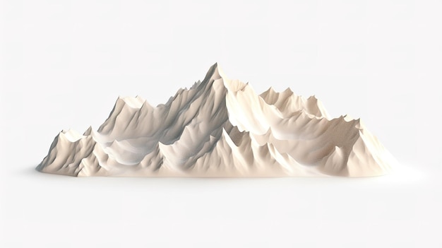 Фото Миниатюрная 3d модель объекта на чистом белом фоне