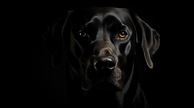 Photo a_minimalist_portrait_of_a_dog_face_captured_against