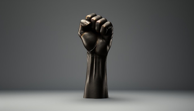 사진 흑인들의 힘과 탄력성을 상징하는 세 손잡이의 미니멀한 3d 시각화