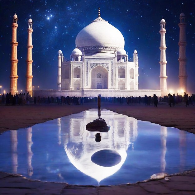 写真 頂上に半月が描かれたモスク ジェネレーティブ・アイ