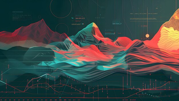 写真 背景に山の地図がある山