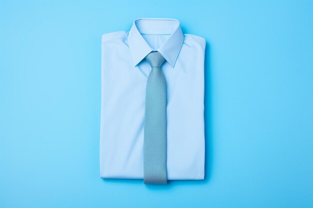 사진 파란색 바탕에 타이를 입은 새로운 남성 셔츠 파란색 기초에 회사 드레스 공식 드레스