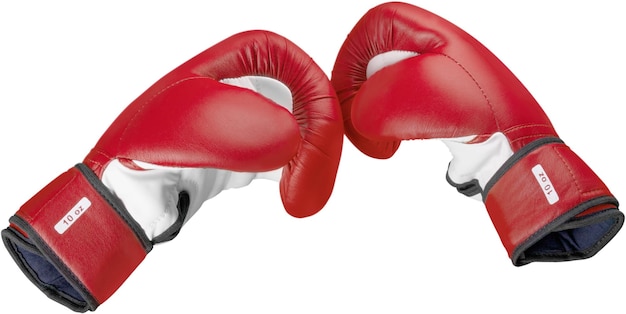 Фото Пара боксерских перчаток, изолированные на прозрачном фоне