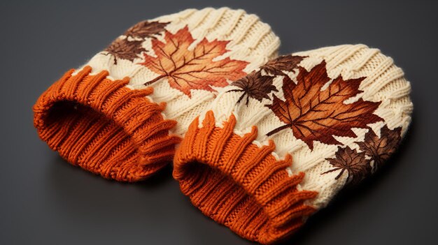 A_pair_of_cozy_knitted_gloves_with_fallinspired_pattern