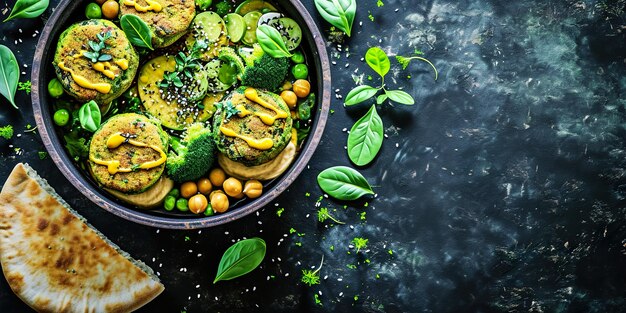 写真 背景に人がいる食べ物のパン