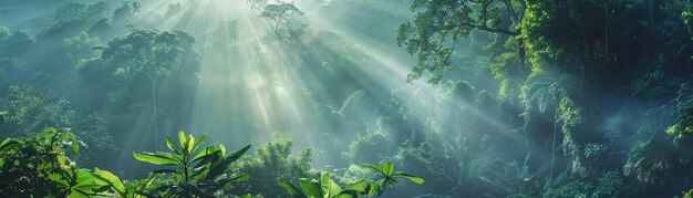 写真 壮大な熱帯雨林のパノラマ景色