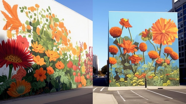 사진 a park that serves as a canvas for a massive living mural created by plants that change color