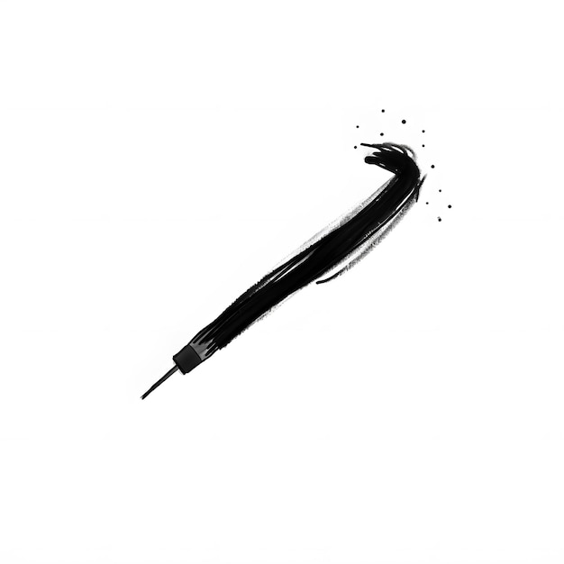 写真 白い背景に黒いインクでペンが描かれています