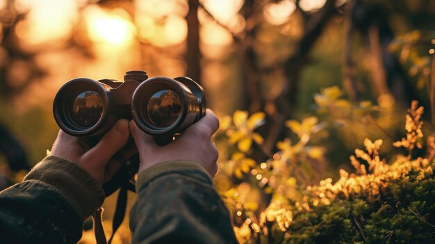 写真 双眼鏡 を 持っ て いる 人