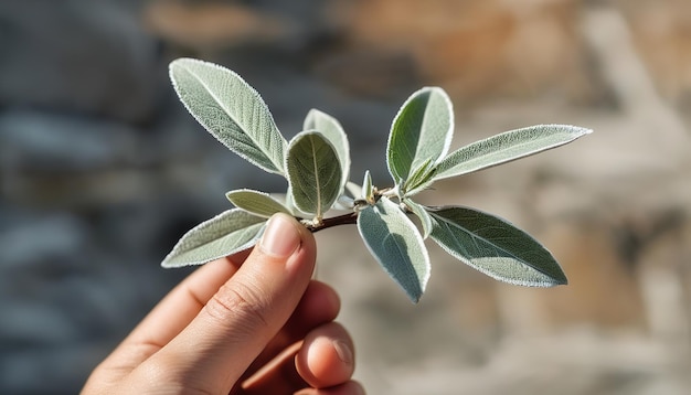 写真 i loveという文字が書かれた植物を握っている人