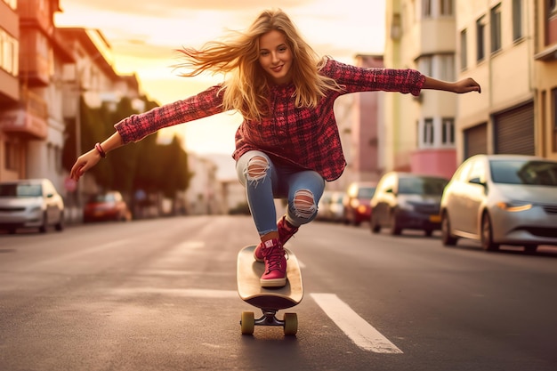 路上のスケートボード - その他スポーツ