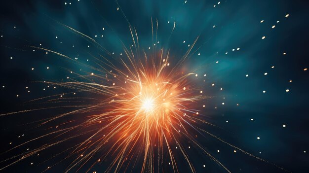 Фото Фотография взрыва фейерверков на темном фоне ночного неба