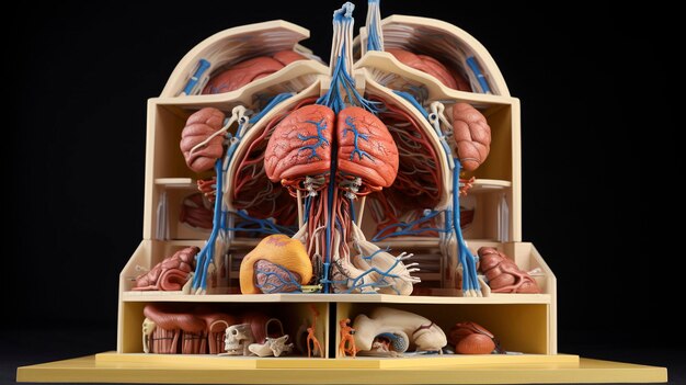 사진 이동식 장기를 갖춘 교육용 해부학 모델 사진