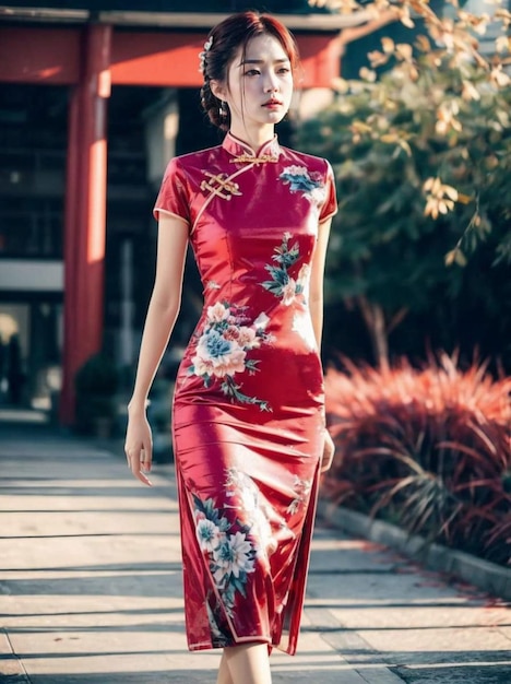 写真 エスニタが中国のネグレディを着ている写真