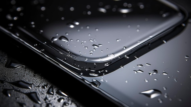 Фото Фото, показывающее текстуры и узоры защитника экрана смартфона или закаленного стекла