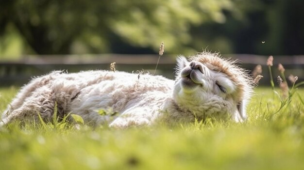 写真 キュートで愛らしいアルパカラマの写真