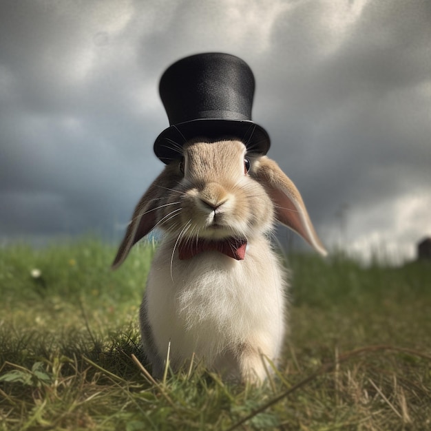 写真 キュートで愛らしいウサギのバニーとノウサギの写真