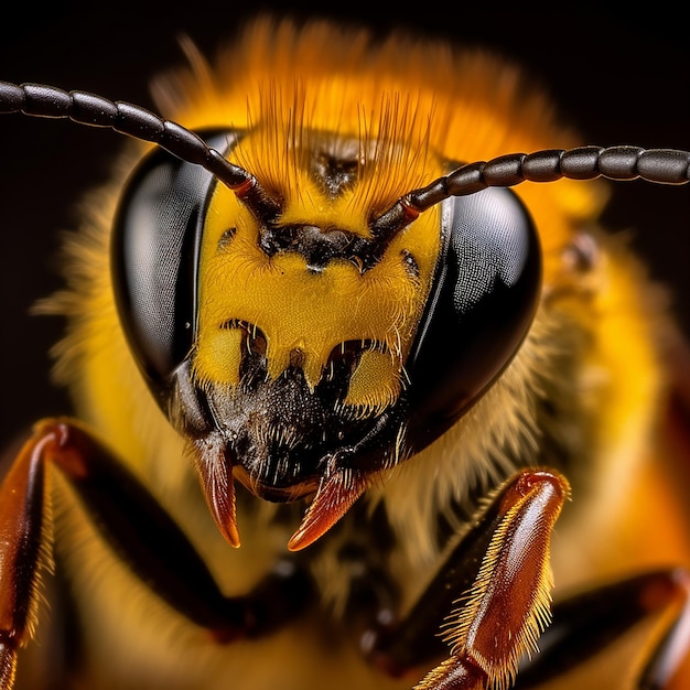 Фото Фотография медоносной пчелы, сидящей в цветах