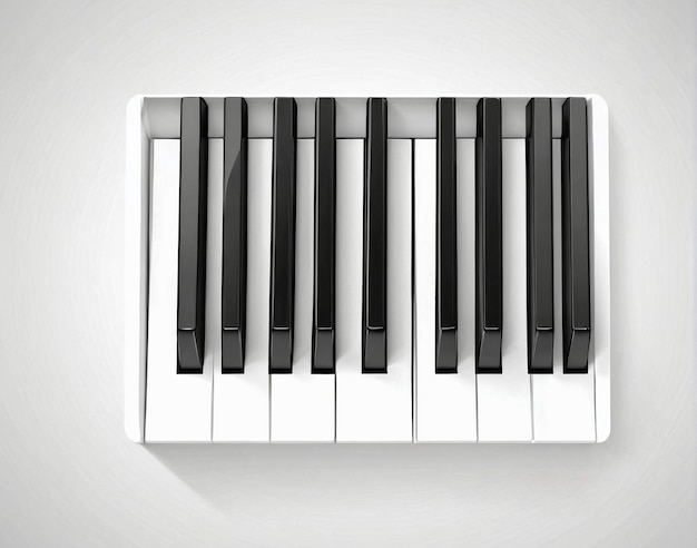 Фото Клавиатура фортепиано на белом фоне