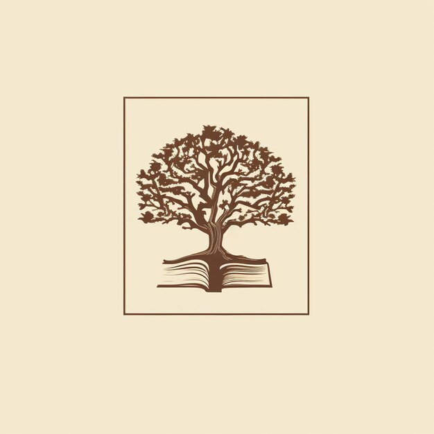 Фото Изображение книги с деревом на ней генеративный ии