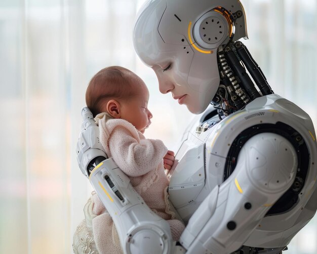 写真 初期の生命と未来の技術の出会い ロボットの詳細な構造は