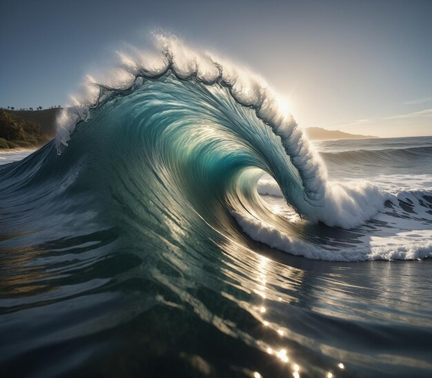 写真 美しい海の波