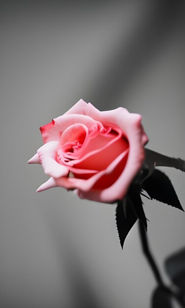 사진 어둠 속에서 분홍 장미