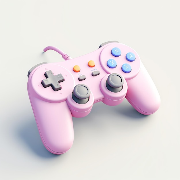 写真 ピンクのビデオゲームコントローラー