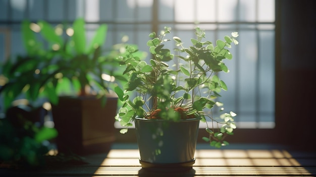 写真 太陽の光を受けて土の中で育つ植物
