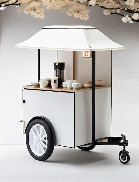 _a_portable_coffee_cart HD 8K wallpaper Stock Photographic Image