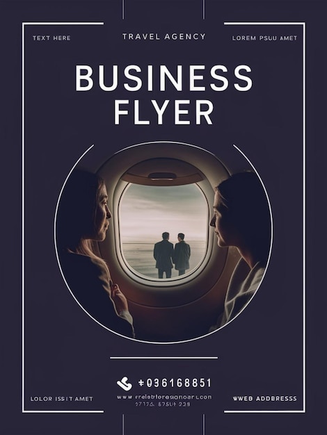 Фото Плакат для делового летающего самолета компании