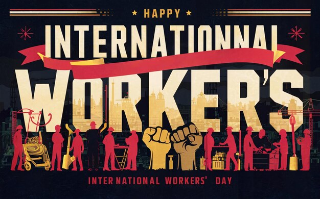 Фото a poster for the international workers day