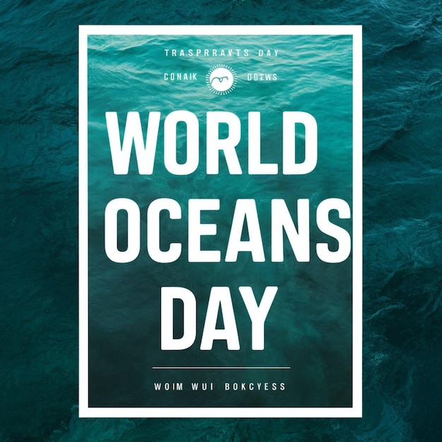 Фото Плакат для всемирного дня океанов