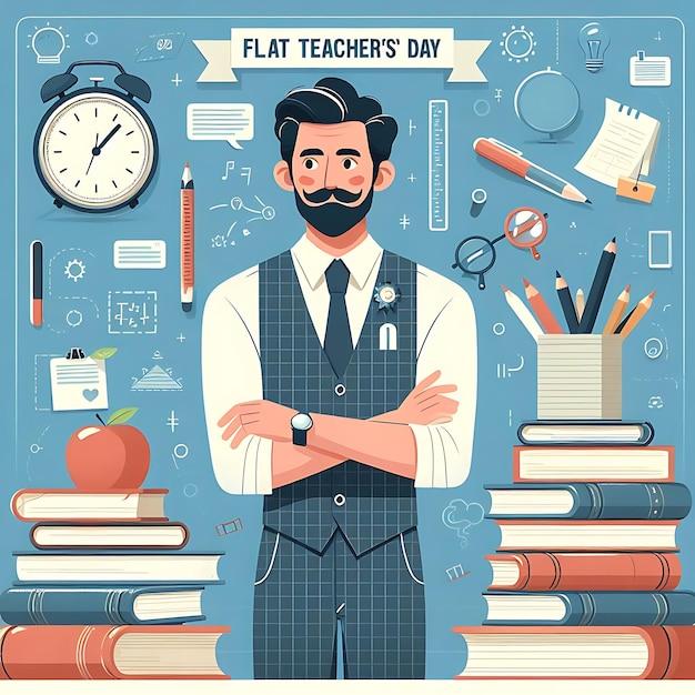 写真 a poster of a teacher day day day with a quote from the teacher of the day