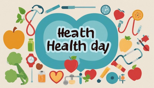 사진 건강 한 건강 을 말 하는 파란 구름 의 그림 이 있는 포스터