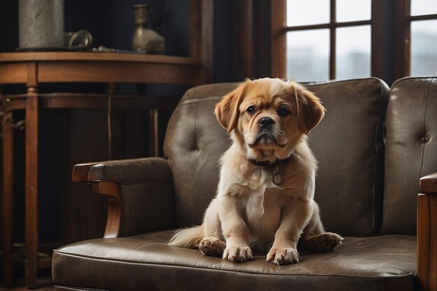 写真 子犬の肖像画