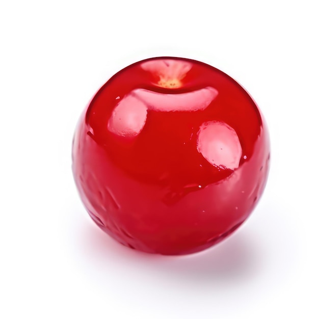 사진 빨간 사과에 빨간 점이 반사되어 있습니다.