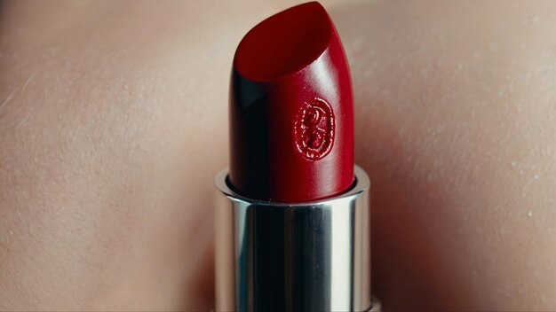 Foto a red lipstick