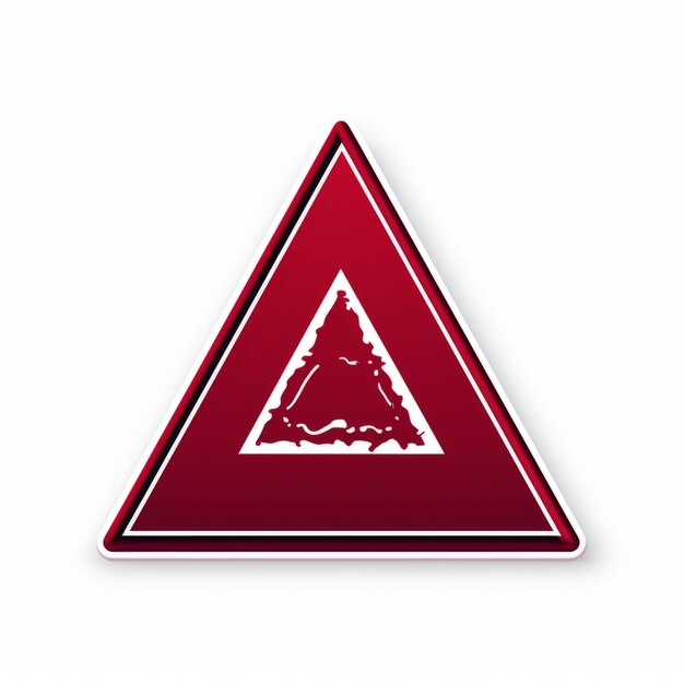 Фото Красный треугольник с изображением триугольника