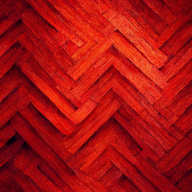 Фото Красный деревянный пол с узором в виде шеврона.